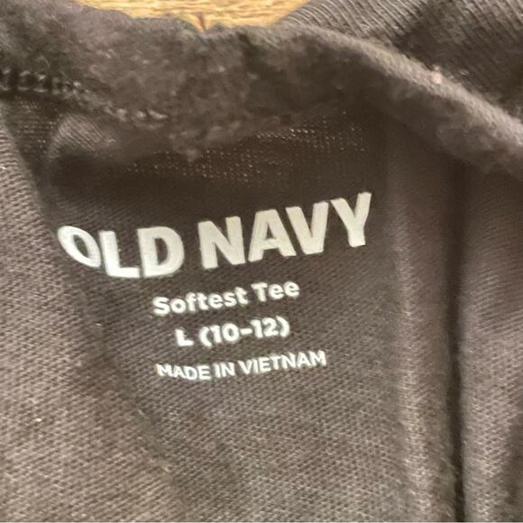 NWOT Old Navy Kids ForeverSoft Criss-Cross T Black Shirt Size Large 
B9 - Picture 2 of 4